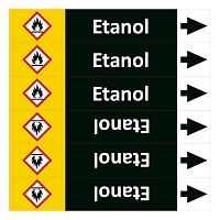 Značení potrubí ISO 20560, etanol